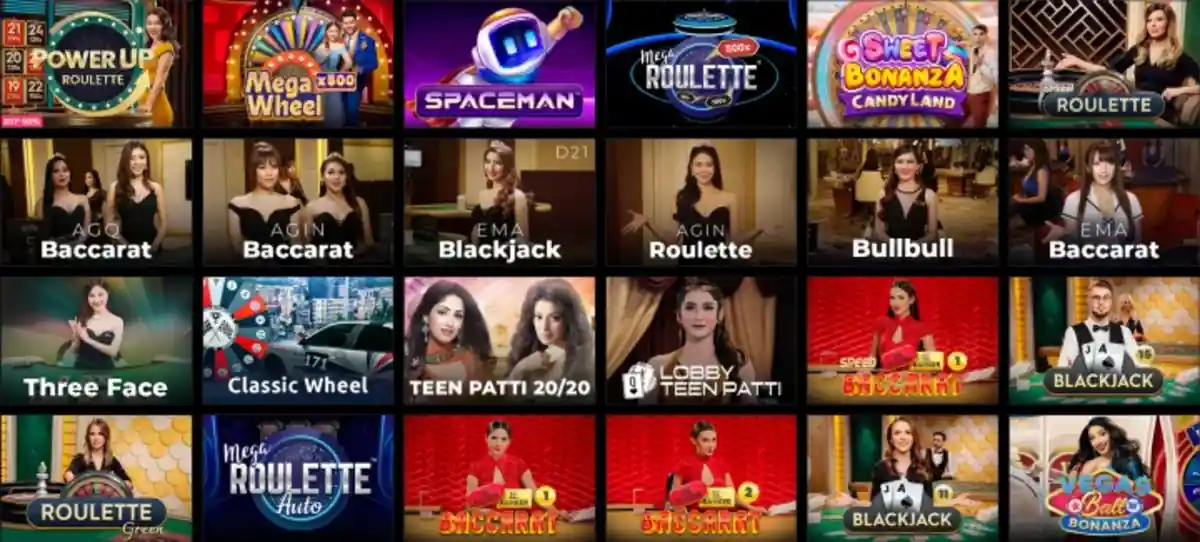 BeonBet live casino lobby with dealer tables